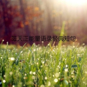 每天正能量语录经典短句