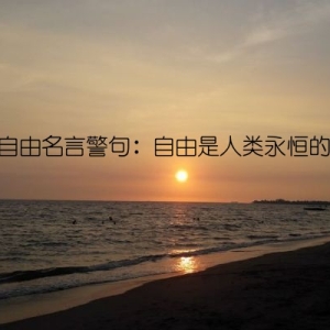 鲁迅自由名言警句：自由是人类永恒的追求