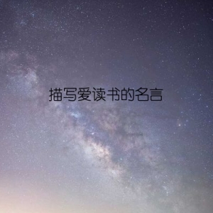 描写爱读书的名言