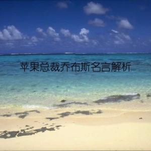 苹果总裁乔布斯名言解析