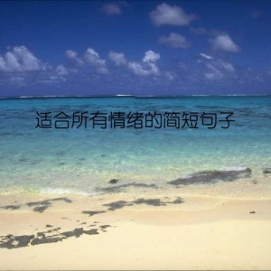 适合所有情绪的简短句子