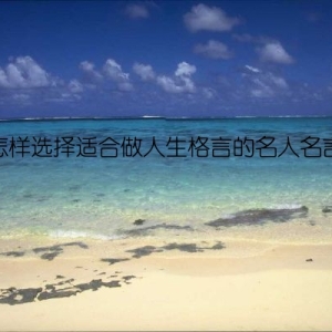怎样选择适合做人生格言的名人名言