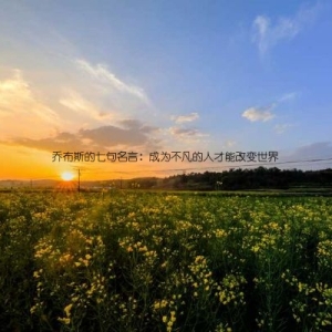 乔布斯的七句名言：成为不凡的人才能改变世界