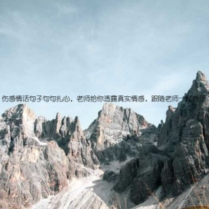 伤感情话句子句句扎心，老师给你透露真实情感，跟随老师一起感受