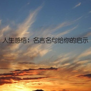 人生感悟：名言名句给你的启示