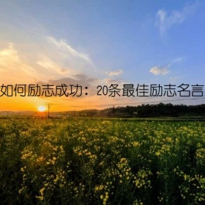 如何励志成功：20条最佳励志名言