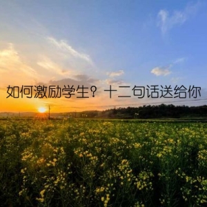 如何激励学生？十二句话送给你
