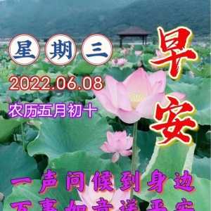 6月8日感谢一成不变的友谊，珍爱一心牵挂的朋友，愿我们开心快乐