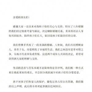 【爆料】汪峰章子怡离婚，娱乐圈的又一惊天大新闻！