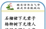 18首古诗词，太精辟了，比如：石榴裙下无君子，杨柳树下无情人。