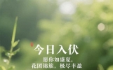 “₀₇.₂₀今日入伏🧡早安朋友圈这样发，没人舍得屏蔽你”