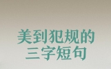 收藏！美到犯规的三字短句