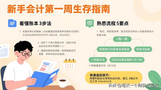 新手会计上岗第一周：快速看懂账本、熟悉流程的生存指南