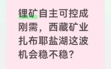 锂矿自主可控成刚需，西藏矿业扎布耶盐湖这波机会稳不稳？