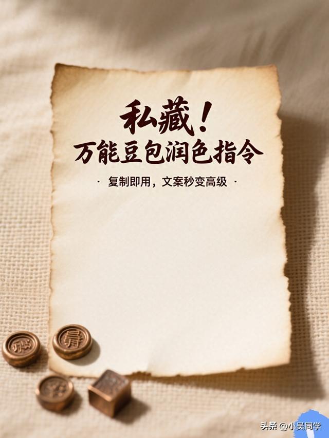 私藏！万能豆包润色指令，复制即用，文案秒变高级