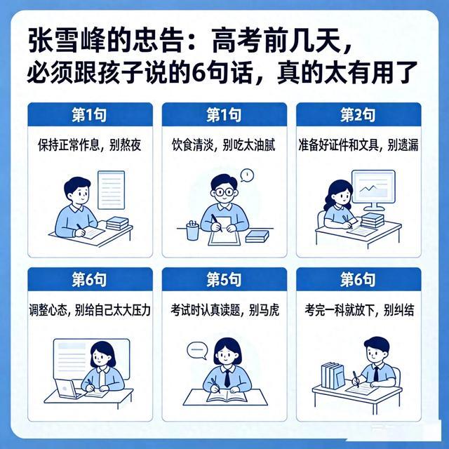 张雪峰的忠告：高考前几天，必须跟孩子说的6句话，真的太有用了