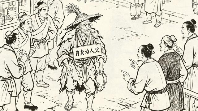 奇闻！老汉街头卖自己，十两银子卖出万贯家业和亲生儿子！