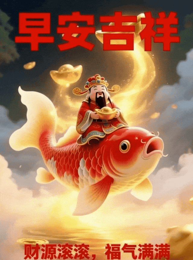 早安吉祥：愿岁岁平安，好运连连；万事皆顺遂，人生皆圆满