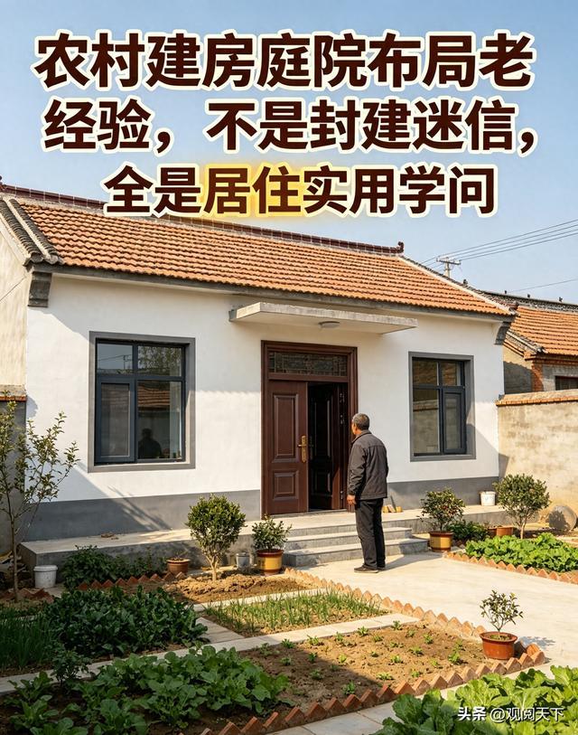 农村建房庭院布局老经验，不是封建迷信，全是居住实用学问