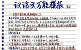 「6组议论文模板」：标题+开头段+论证段+结尾段