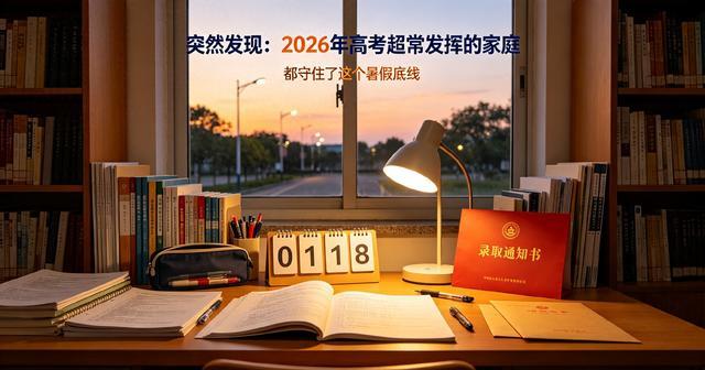 突然发现：2026年高考超常发挥的家庭，都守住了这个暑假底线