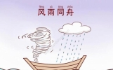 趣图猜成语的高手在民间，根本难不倒你说太简单，一条小船帆上风雨两字便知四字成语