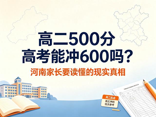 高二500分高考能冲600吗？河南家长要读懂的现实真相