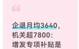 企退月均3640，机关超7800：增发专项补贴是特殊优待还是公平出路