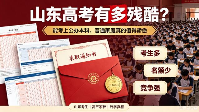 山东高考到底有多残酷？别嫌公办本科普通，普通家庭真的值得骄傲