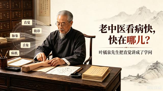 老中医看病"快"，快在哪儿？叶橘泉先生把"直觉"讲成了学问
