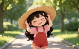 萌娃公园搞笑日常！臭美戴草帽被风吹飞，一路追赶太可爱了