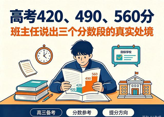 班主任说出大实话：高考420、490、560分，高三学生真实处境