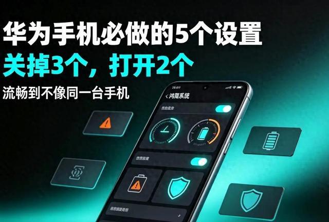 华为手机必做的5个设置！关掉之后流畅到不像同一台手机